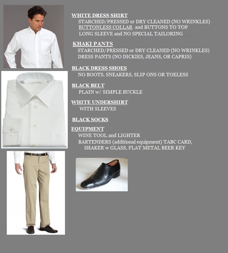 black dress shirt khaki pants